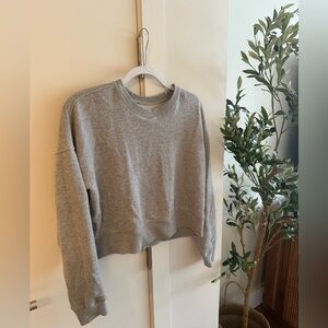 Madewell Grey Cropped Sweatshirt